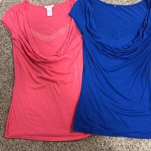 Lot of two candies shirts pink and blue, size small